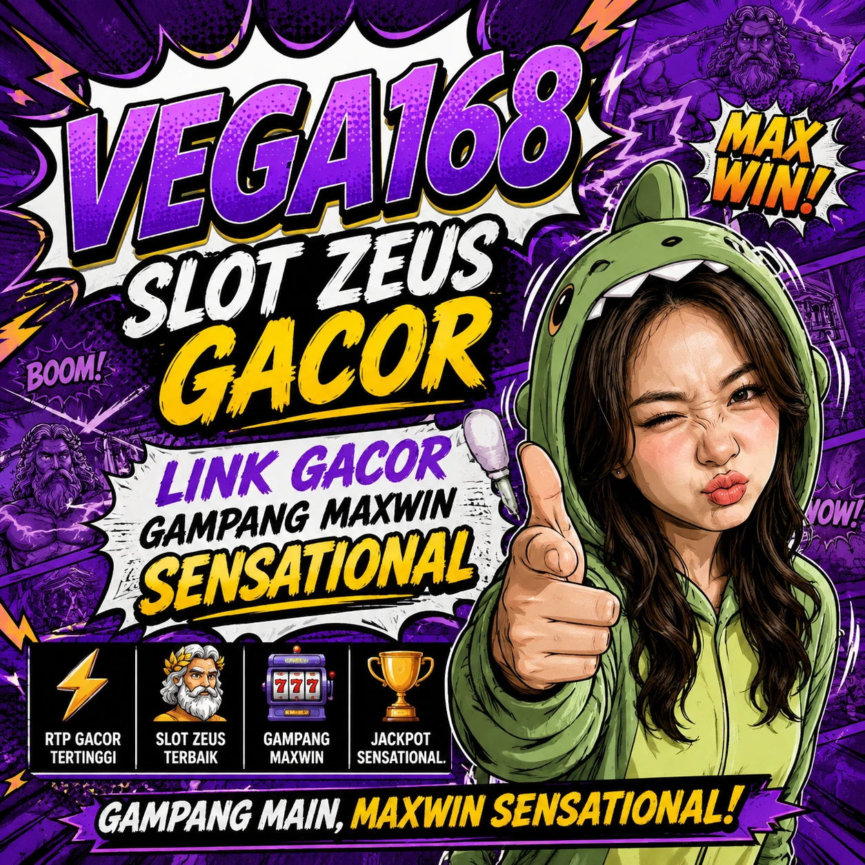 VEGA168: Situs Link Slot Gacor Zeus Hari Ini Gampang Maxwin Sensational